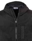 veste Stone Island Black wool and nylon hooded cardigan