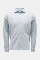 chemise Fedeli Our Jason Shirt in Organic Cotton Jersey bleu ciel