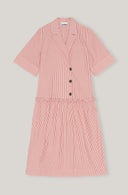 robe Ganni STRIPED DROP-WAIST