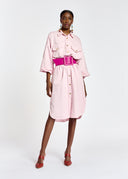 ceinture Essentiel de taille en cuir fuchsia