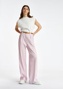 pantalon Essentiel large en coton recyclé et bio lilas