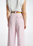 pantalon Essentiel large en coton recyclé et bio lilas