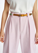 pantalon Essentiel large en coton recyclé et bio lilas