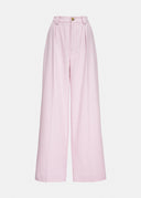 pantalon Essentiel large en coton recyclé et bio lilas