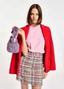 mini-jupe Essentiel en tweed multicolore