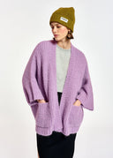 gilet Essentiel mauve à coupe boxy