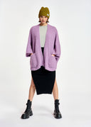 gilet Essentiel mauve à coupe boxy
