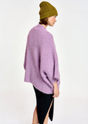 gilet Essentiel mauve à coupe boxy