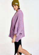 gilet Essentiel mauve à coupe boxy