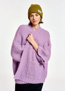 gilet Essentiel mauve à coupe boxy