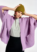 gilet Essentiel mauve à coupe boxy