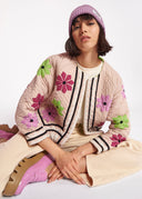 veste Essentiel matelassé blanc cassé à appliqués