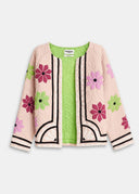 veste Essentiel matelassé blanc cassé à appliqués