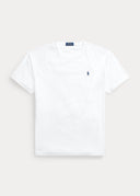 t-shirt Ralph Lauren en coton éponge à col rond blanc