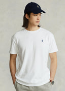 t-shirt Ralph Lauren en coton éponge à col rond blanc