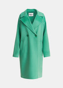 manteaux Essentiel croisé en laine vert menthe
