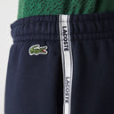 bermudas LACOSTE en molleton de coton mélangé avec bandes siglées