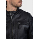 blousons Oakwood CASEY (REF. 60901) NOIR - BLOUSON EN CUIR VÉRITABLE