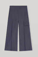 pantalon GANNI STRETCH STRIPE HIGHWAISTED CROPPED