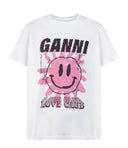 t-shirt Ganni Sun Ganni Coton Organique Blanc