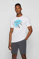 t-shirt BOSS ORANGE T-SHIRT REGULAR FIT EN JERSEY DE COTON À IMPRIMÉ PHOTO