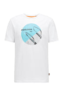 t-shirt BOSS ORANGE T-SHIRT REGULAR FIT EN JERSEY DE COTON À IMPRIMÉ PHOTO