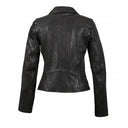 perfecto Oakwood CLIPS (REF. 64095) NOIR - BLOUSON ASYMETRIQUE EPURE EN CUIR VÉRITABLE