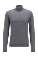 Pull à col cheminée HUGO BOSS en laine mérinos italienne extra fine