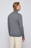 Pull à col cheminée HUGO BOSS en laine mérinos italienne extra fine