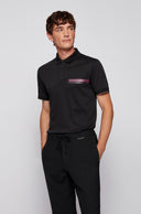 polo Porsche Boss Slim-fit in organic-cotton interlock