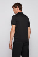 polo Porsche Boss Slim-fit in organic-cotton interlock