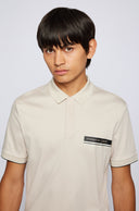 polo Porsche Boss Slim Fit en coton biologique interlock