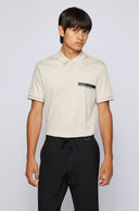 polo Porsche Boss Slim Fit en coton biologique interlock
