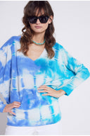PULL PONCHO Not Shy IMPRIMÉ CACHEMIRE OCEANIE