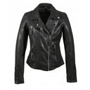 perfecto Oakwood CLIPS (REF. 64095) NOIR - BLOUSON ASYMETRIQUE EPURE EN CUIR VÉRITABLE