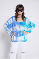 PULL PONCHO Not Shy IMPRIMÉ CACHEMIRE OCEANIE