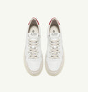 sneakers Autry MEDALIST LOW EN CUIR ET SUEDE BLANC ROUGE