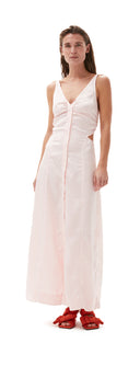 LILAC SATIN MAXI DRESS  Ganni