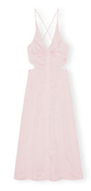 LILAC SATIN MAXI DRESS  Ganni