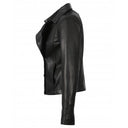 blousons Oakwood HARMONY (REF. 63677) NOIR - VESTE INSPIRATION TRENCH FERMETURE ASYMETRIQUE A PRESSIONS