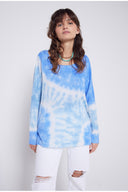 PULL PONCHO Not Shy IMPRIMÉ CACHEMIRE TAHITI