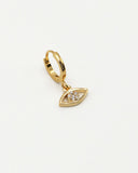 boucle oreilles NILAI Mini créole Lily charms oeil (à l’unité)