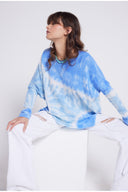 PULL PONCHO Not Shy IMPRIMÉ CACHEMIRE TAHITI