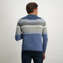pull State of Art Pull rayé coton biologique - gris-bleu/marine