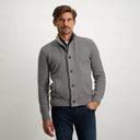 cardigan State of Art en maille fancy - gris argenté monochrome