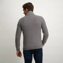 cardigan State of Art en maille fancy - gris argenté monochrome