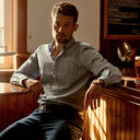 chemise State of Art en popeline regular fit - blue foncé/gris-bleu