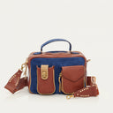 sac Claris Virot SAC CÉSAR Cuir noisette indigo