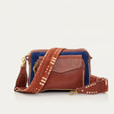 sac Claris Virot BIG CHARLY Cuir noisette indigo