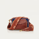 sac Claris Virot CHARLY Cuir noisette indigo